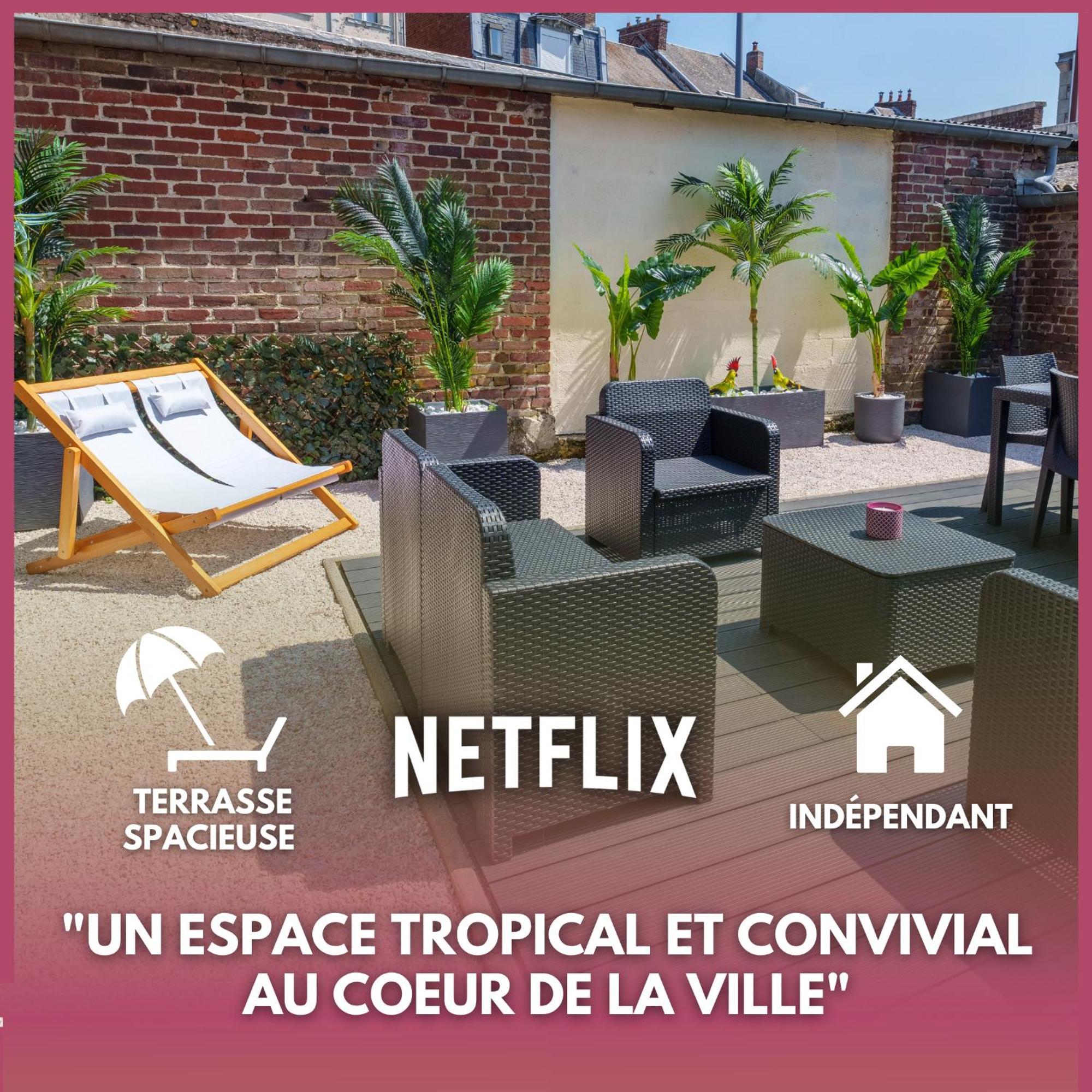 L'Escale Tropicale, Appartement Independant Avec Terrasse Privative Saint-Quentin  Exterior photo